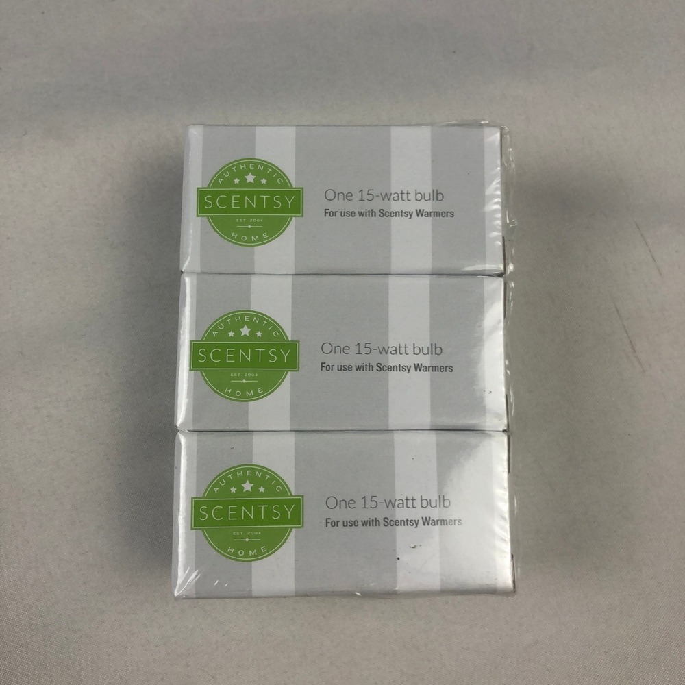 Scentsy 15-Watt Replacement Light Bulbs for Warmers 3 Pack New